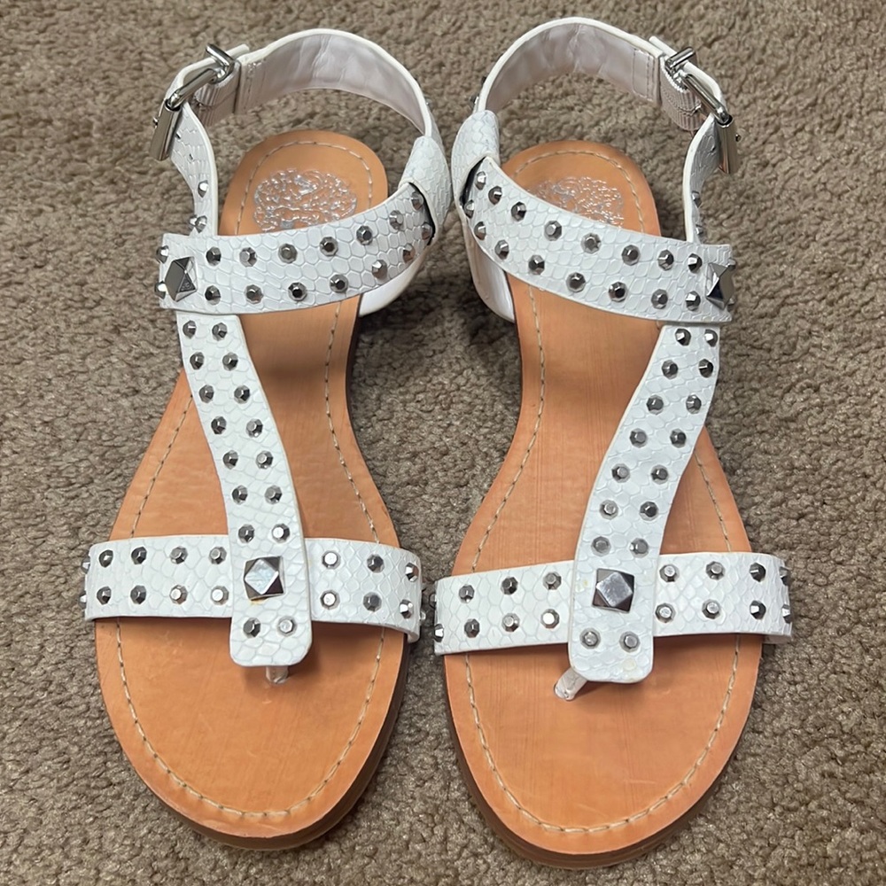 Vince Camuto Ravensa White Studded Sandal